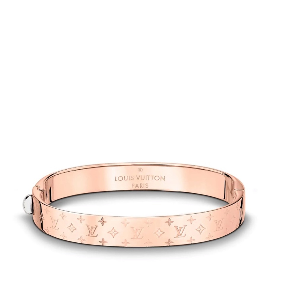 Louis Vuitton rose gold nanogram cuff